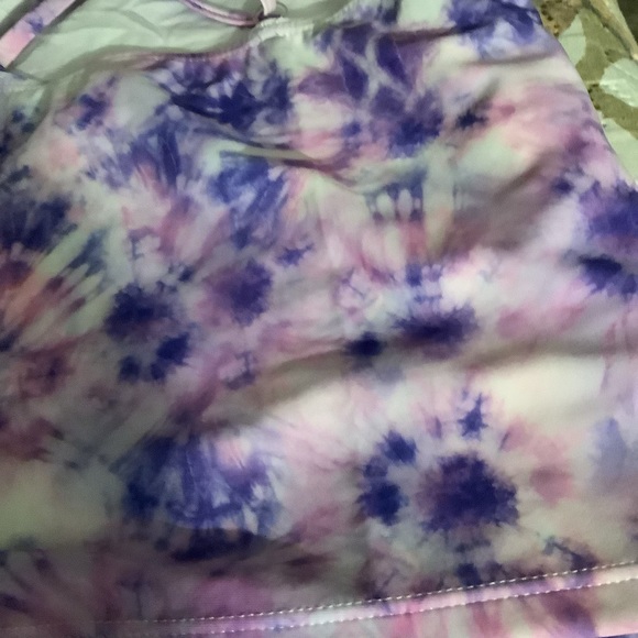 Pink Flamingo tankini tied dyed purple Lg 10/12 great for boating pool b… - Picture 10 of 14